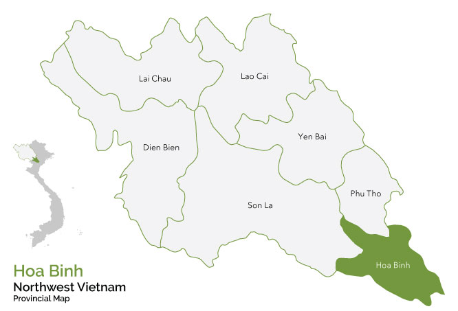 Map Northwest Province - Hoa Binh